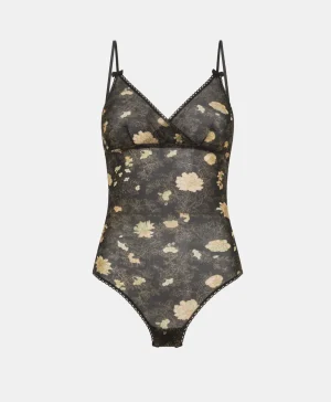 Momoni BODY TORE IN NYLON STAMPATO-NERO/ROSA CIPRIA Nero/RosaCipria Flash Sale