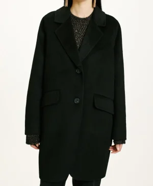Momoni CAPPOTTO POMERANIA IN PANNO DOUBLE- Nero Cheap