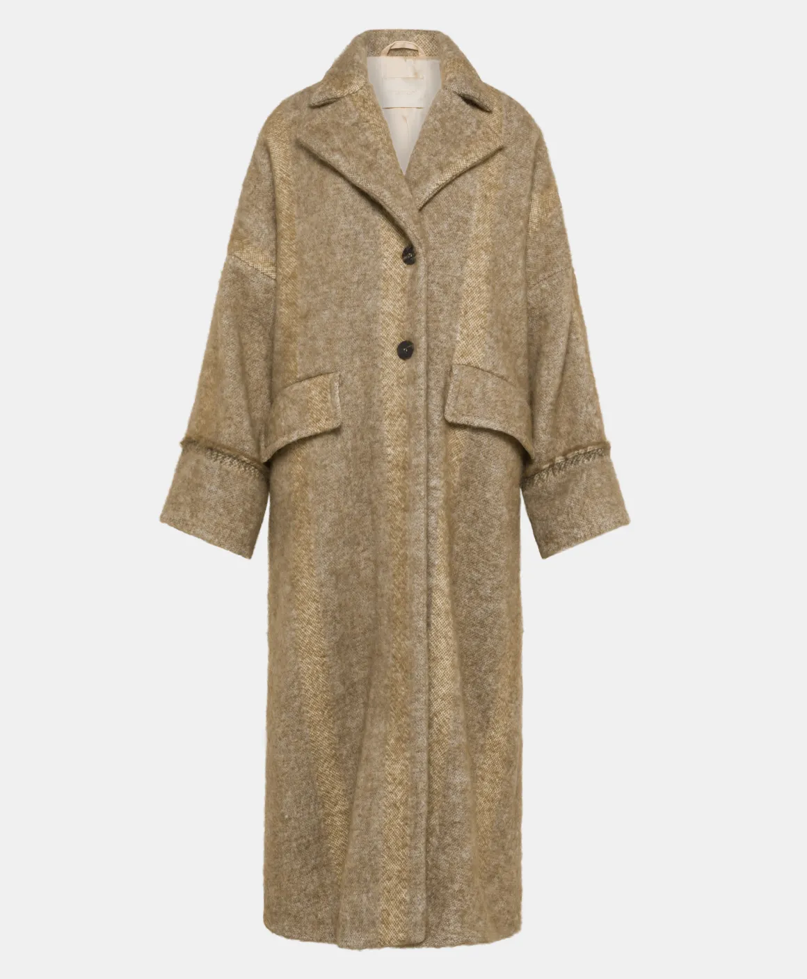 Momoni CAPPOTTO SHIRUKO IN PANNO LANA ALPACA GARZATO- Beige Online