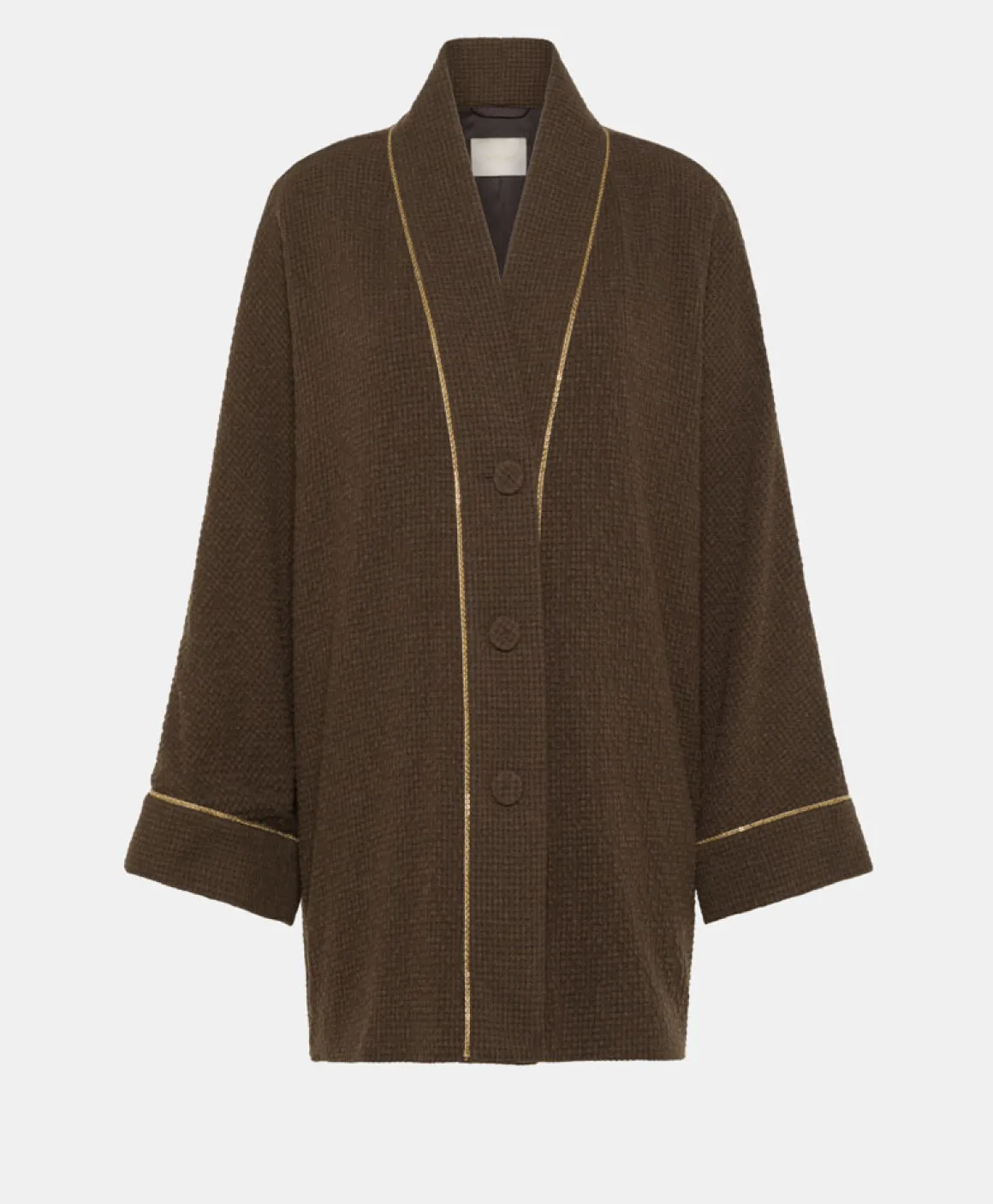 Momoni CAPPOTTO TARA IN PIED DE POULE SEERSUCKER-CACAO MULTICOLORE CacaoMulticolore Online