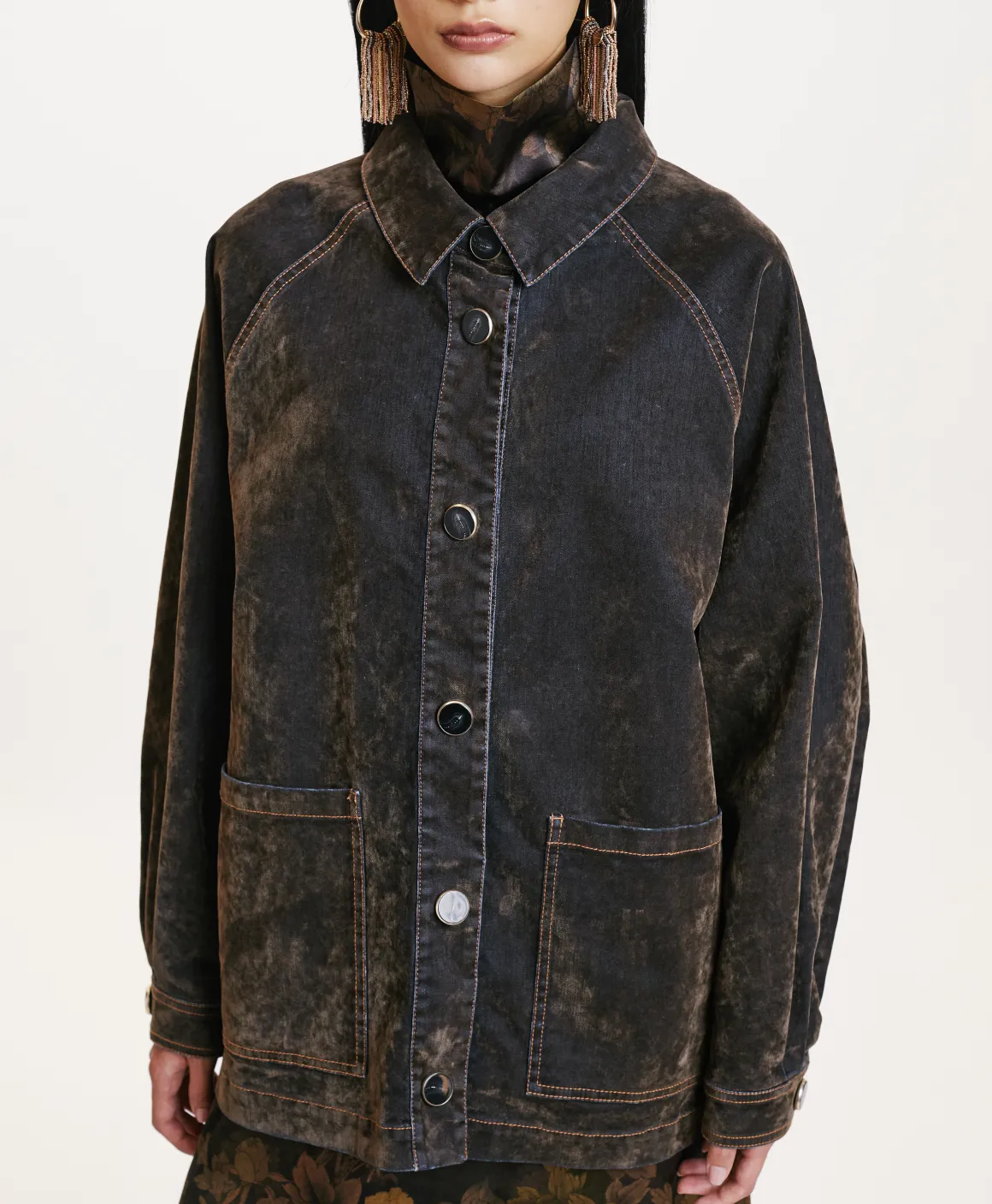 Momoni CAPPOTTO YAME' IN DENIM FLOCK-VERDE MILITARE VerdeMilitare Discount