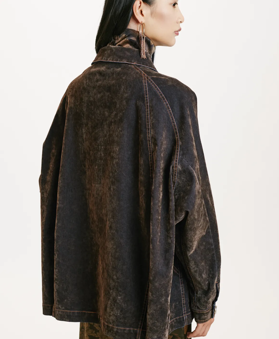 Momoni CAPPOTTO YAME' IN DENIM FLOCK-VERDE MILITARE VerdeMilitare Discount