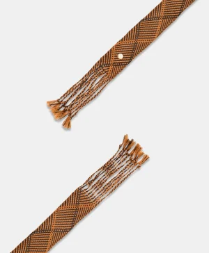 Momoni CINTURA KUNIE IN LUREX INTRECCIATO- Arancione/Marrone Store