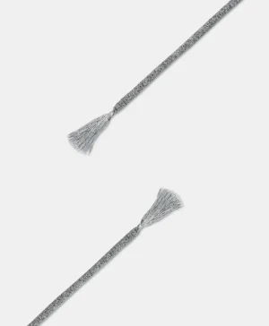 Momoni CINTURA ONTANO IN LUREX CON FRANGIA- Argento Online