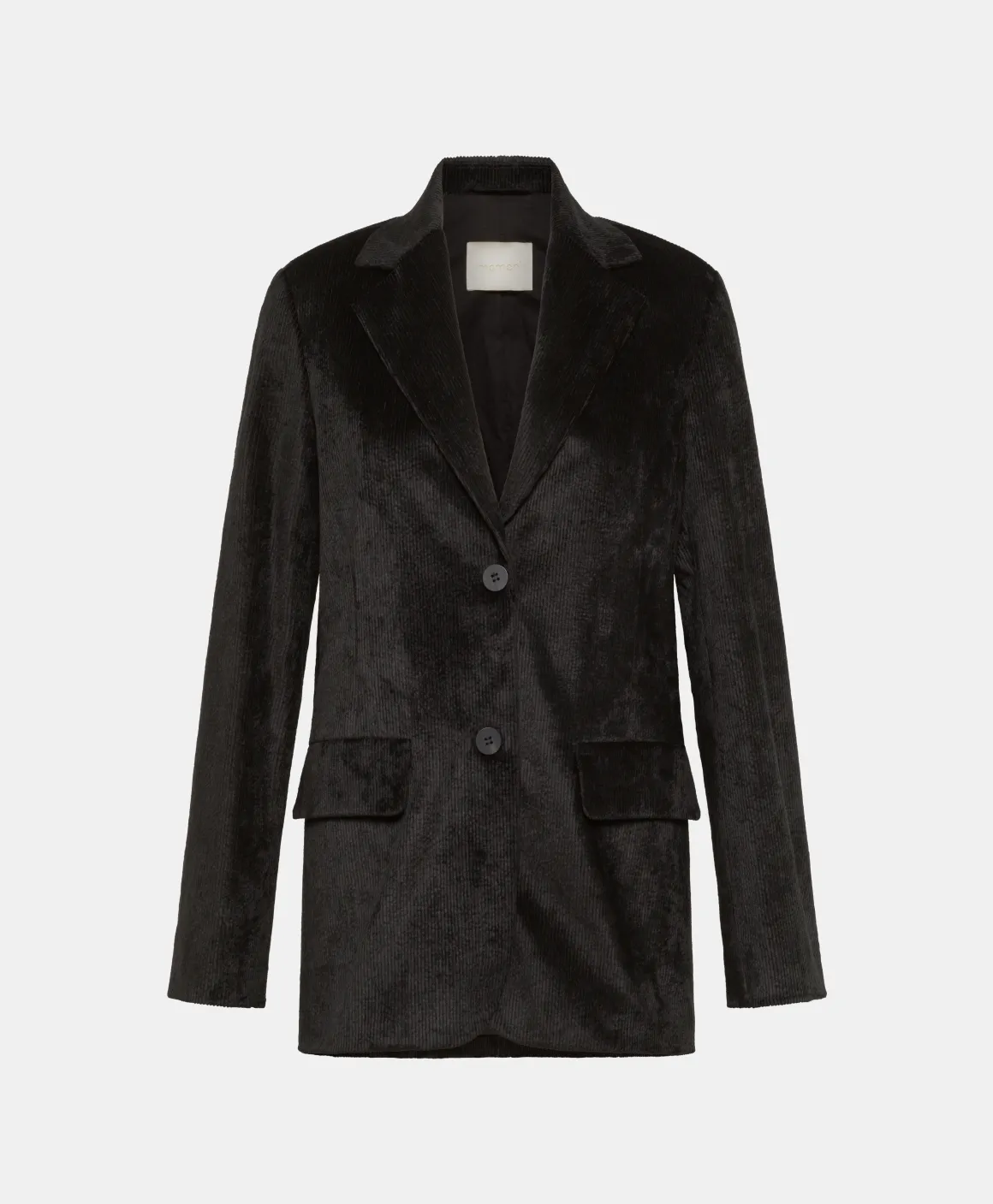 Momoni GIACCA AIRI IN VELLUTO A COSTE STRETCH- Nero Cheap