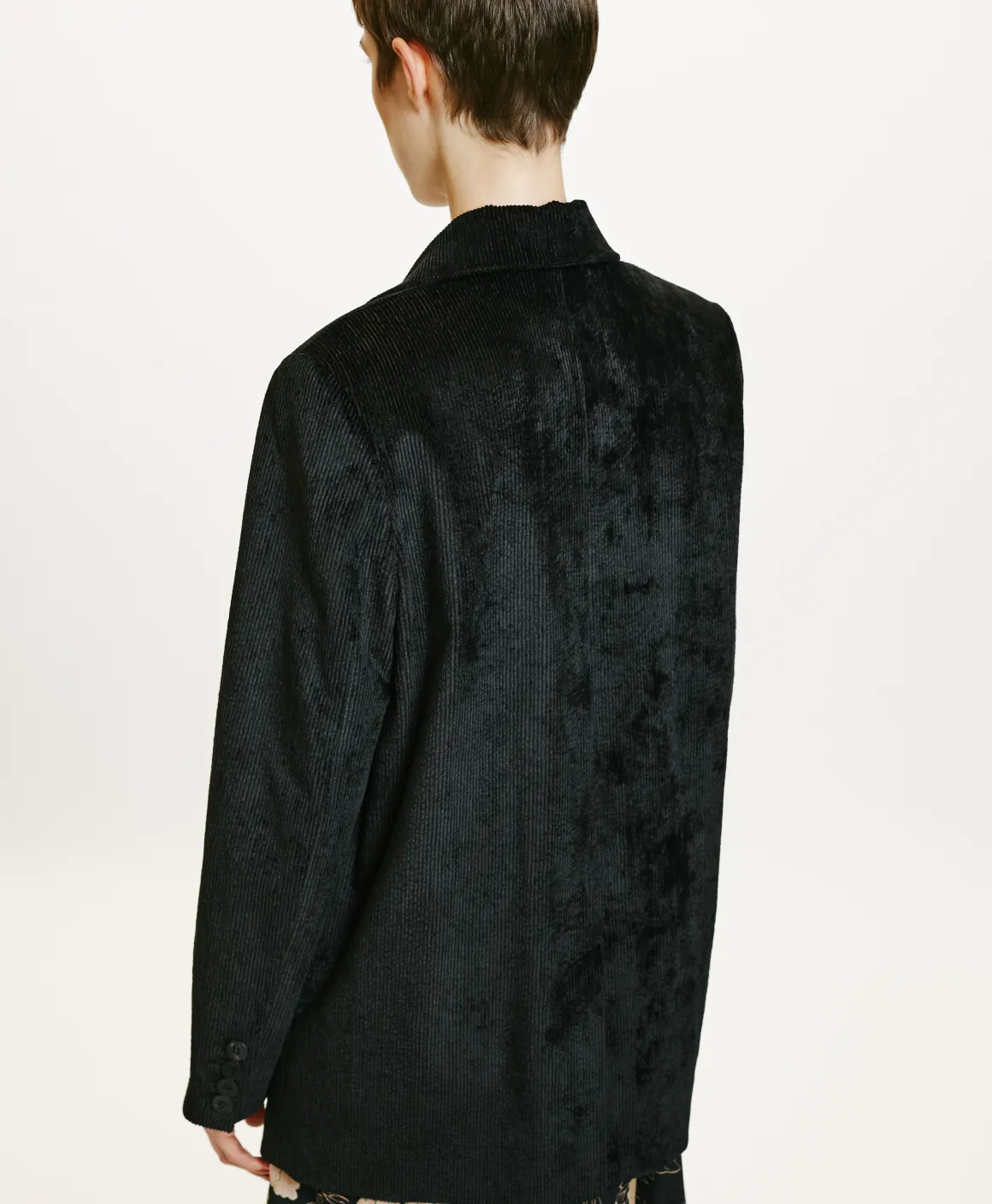 Momoni GIACCA AIRI IN VELLUTO A COSTE STRETCH- Nero Cheap