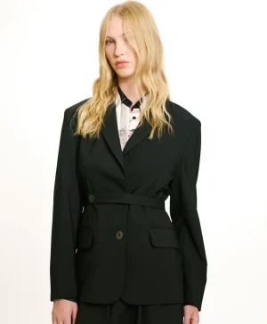 Momoni GIACCA REN IN FRESCO DI LANA BISTRETCH- Nero Outlet