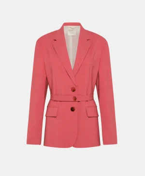 Momoni GIACCA REN IN FRESCO DI LANA BISTRETCH- Corallo Sale