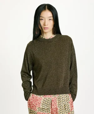 Momoni MAGLIA KARASU IN LUREX- Alga Hot