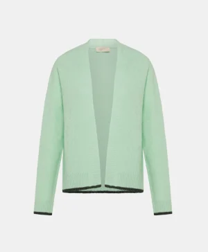 Momoni MAGLIA KINU PUNTO PANNOCCHIA STRETCH-VERDE ACQUA VerdeAcqua Best