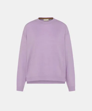 Momoni MAGLIA OITA IN LANA MERINO CACHEMIRE- Lilla Fashion