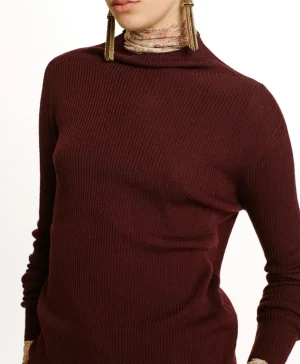 Momoni MAGLIA TORA IN LANA MERINOS-MOSTO D'UVA Mostod'Uva Cheap