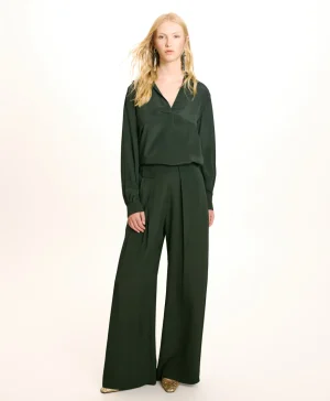 Momoni PANTALONI ASPEN IN ACETATO/SETA UNITO- Foresta Clearance