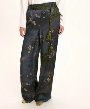 Momoni PANTALONI DAIKI IN VISCOSA JACQUARD STAMPATA-MULTICOLORE GRIGIO POLVERE MulticoloreGrigioPolvere Online