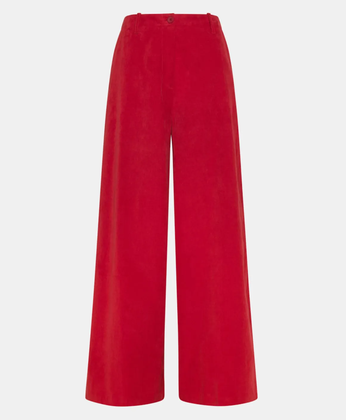 Momoni PANTALONI KOI IN VELLUTO MILLE RIGHE STRETCH-ROSSO CARMINIO RossoCarminio Online