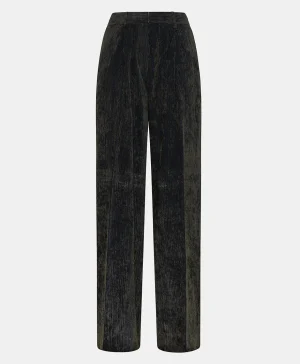 Momoni PANTALONI KYOTO IN VELLUTO STRETCH BICOLOR-GRIGIO CARBONE GrigioCarbone Cheap