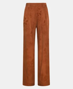 Momoni PANTALONI LANZAROTE BIS IN LYONCEL VISCOSA JACQUARD- Terracotta Best