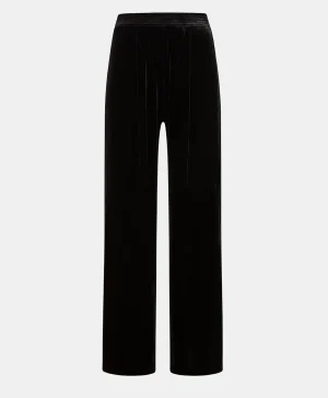 Momoni PANTALONI PASCAL IN VELLUTO MISTO SETA LISCIO- Nero Flash Sale