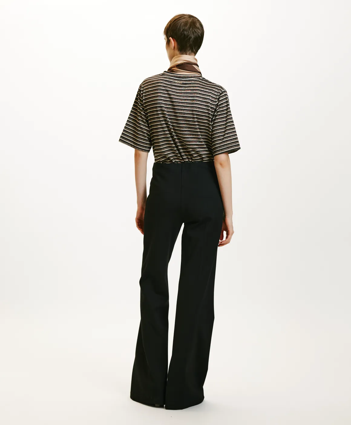 Momoni PANTALONI YUKI IN PUNTO MILANO- Nero Hot