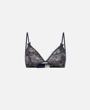 Momoni REGGISENO AMETHIST IN NYLON STAMPATO-BLU/BLU NOTTE Blu/BluNotte Store