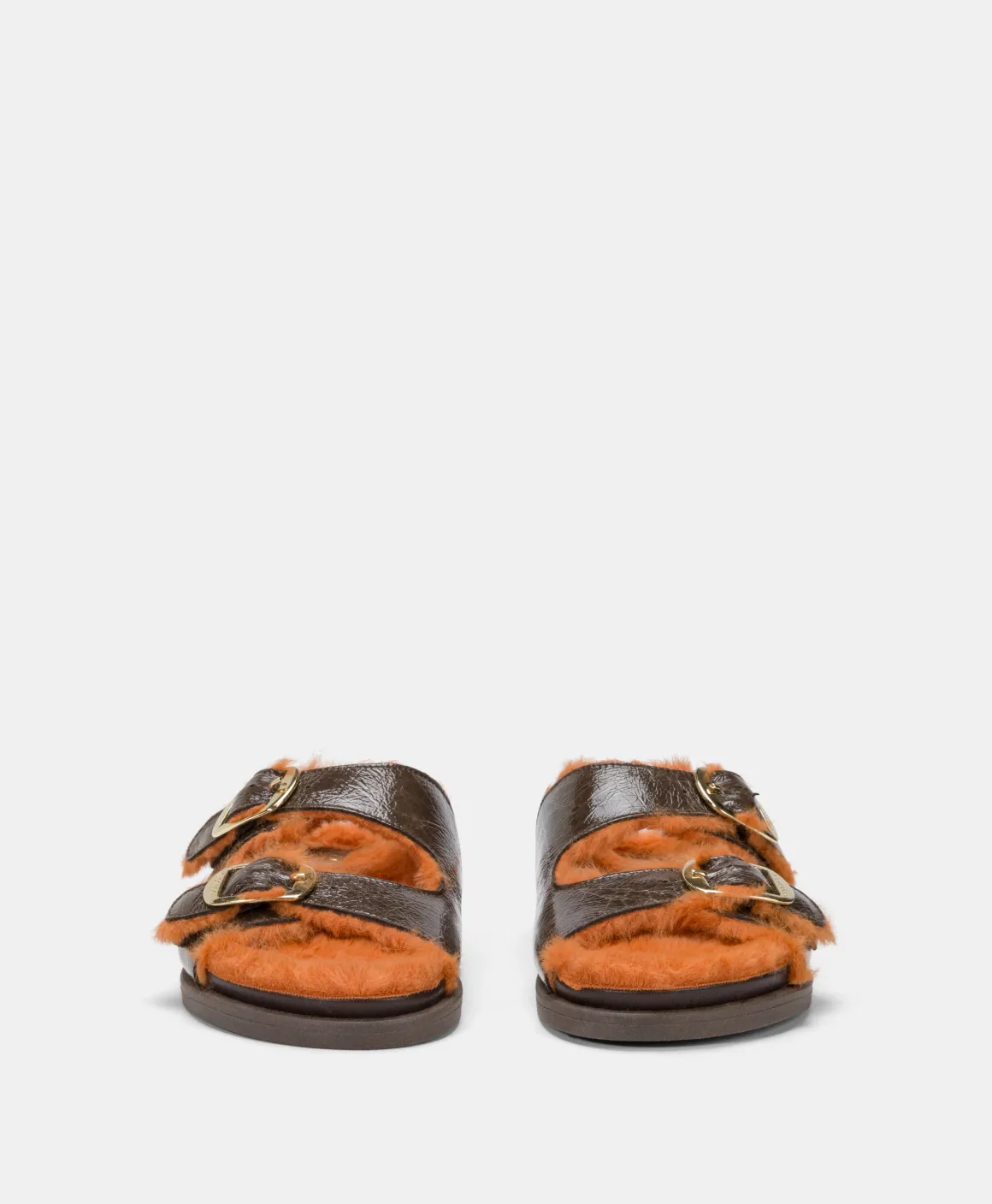 Momoni SCARPE HAGI IN PELLE NAPLAK-MARRONE SCURO/ARANCIONE MarroneScuro/Arancione Store