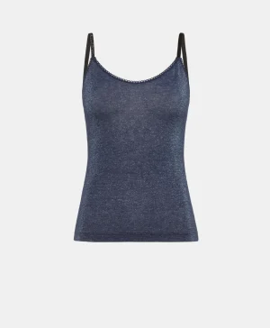 Momoni TOP AIRELLE IN JERSEY LUREX- Denim Fashion