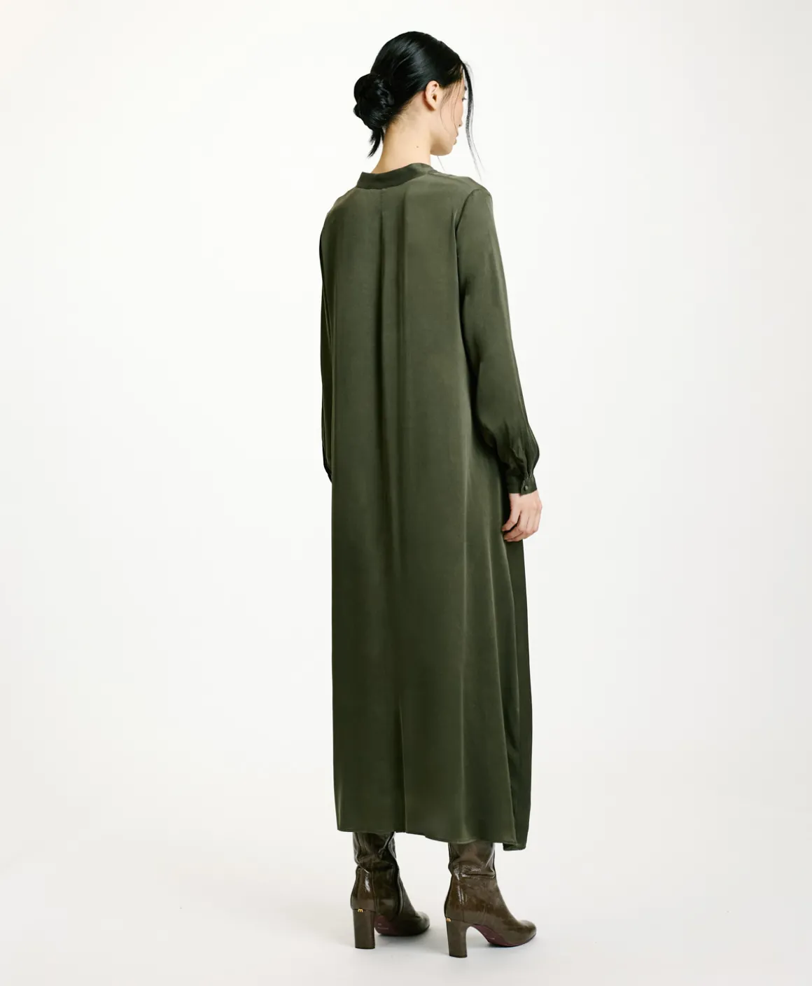 Momoni VESTITO ATENA IN SETA SANDWASHED UNITA-BAMBÙ Bambù Online