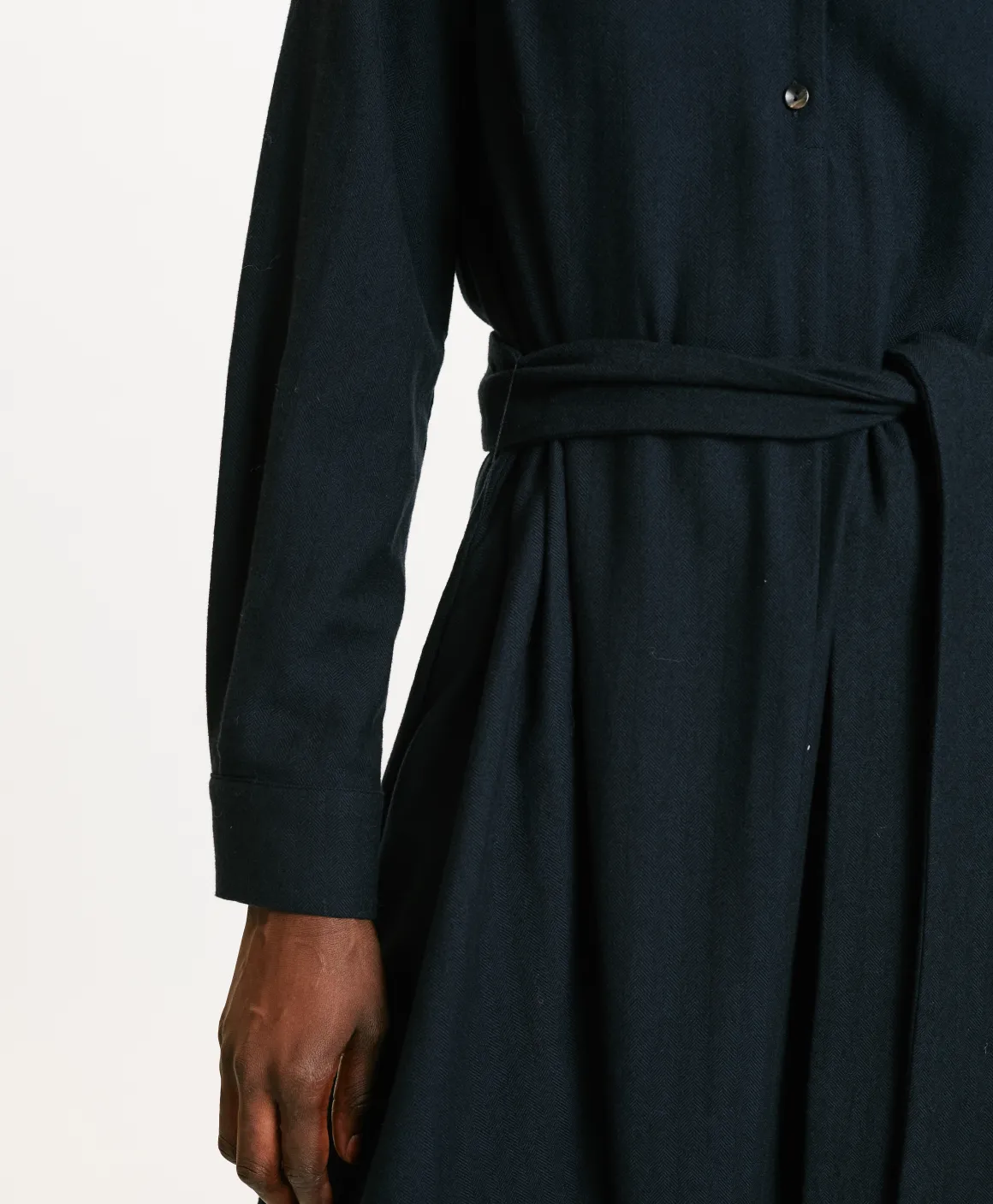 Momoni VESTITO IZUMI IN CHEVRON COTONE LANA- Blu Discount